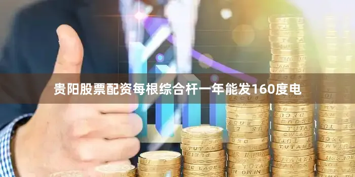 贵阳股票配资每根综合杆一年能发160度电